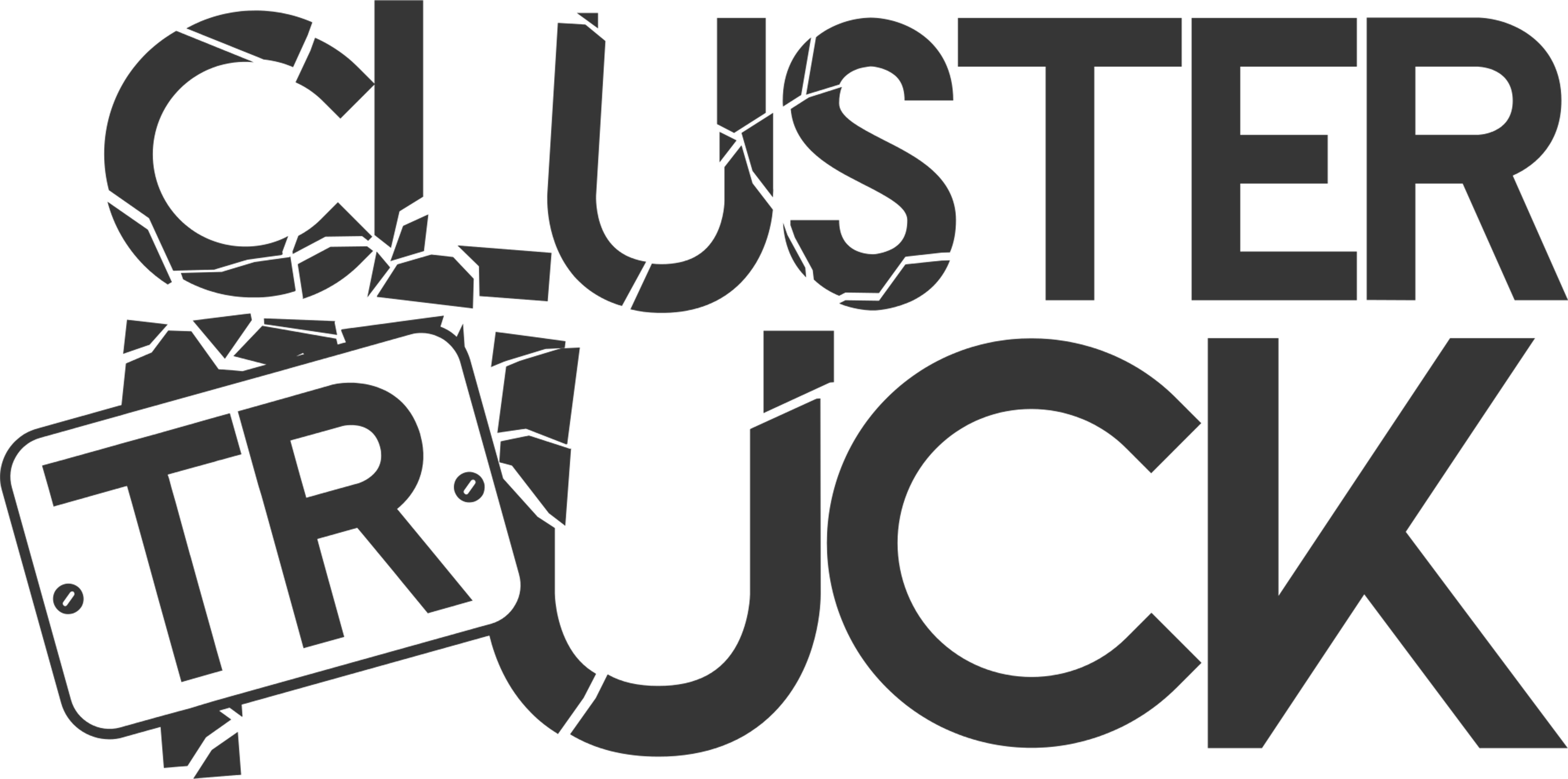 Clustertruck Black - Clustertruck Logo (3000x1490), Png Download