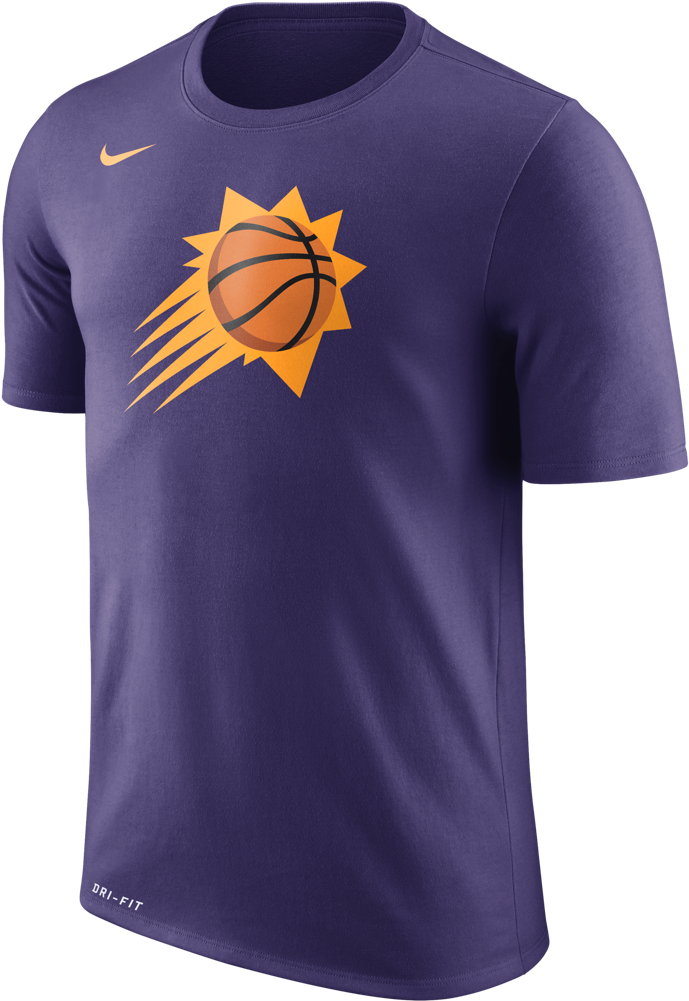 Nba Phoenix Suns Nike Dry Fit Essential Logo Tee - Nike Warriors T Shirt (1000x1000), Png Download