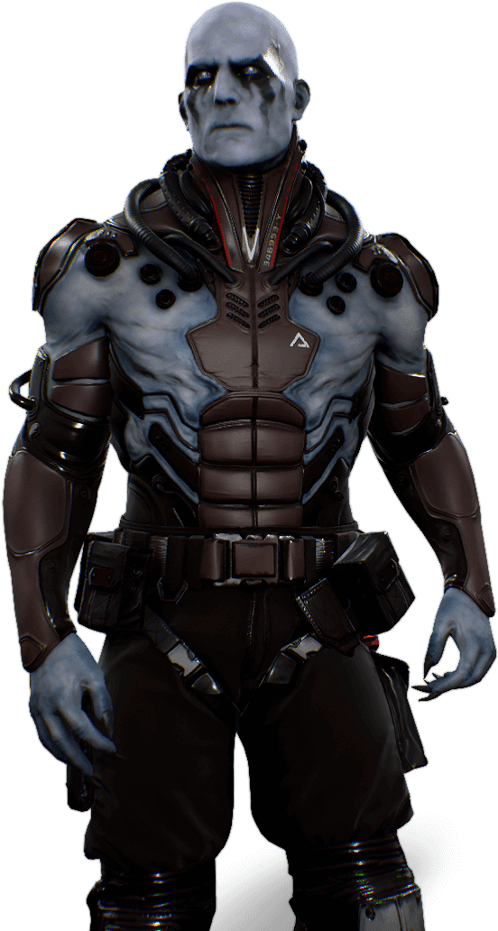 Blood Moon Armor - Cyberpunk Sci Fi Alien (658x1088), Png Download