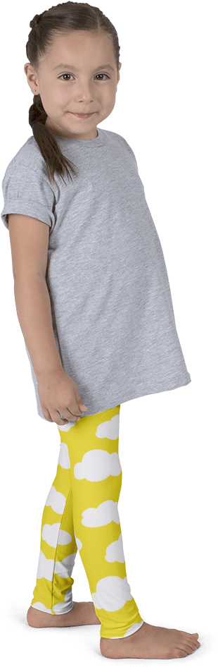Sunny Skies Kid's Leggings - Leggings Kids Mockup (1000x1000), Png Download