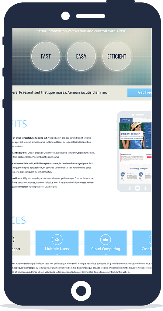 Dark Iphone - Web Design (536x1020), Png Download