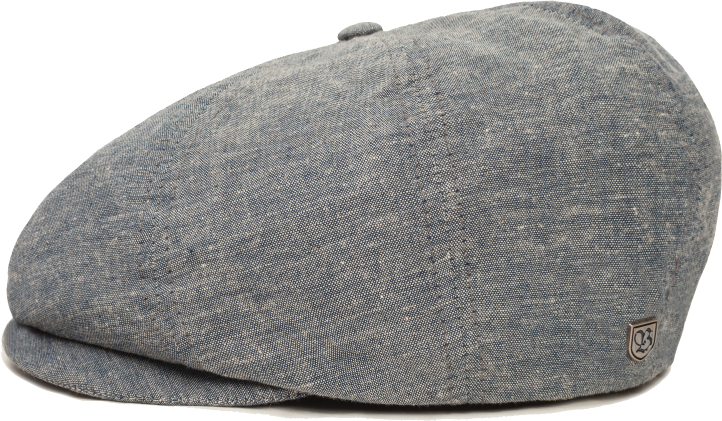 Brood Snap Cap Light Blue Stripe - Men's Brixton 'brood' Driving Cap - Blue (2000x1333), Png Download