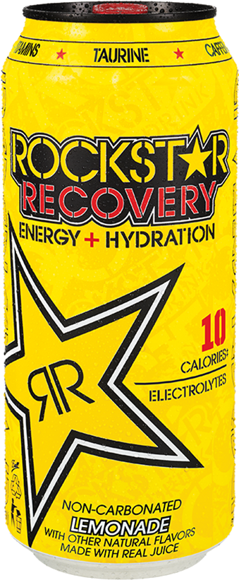 Yellow Rockstar Energy Drink (400x900), Png Download
