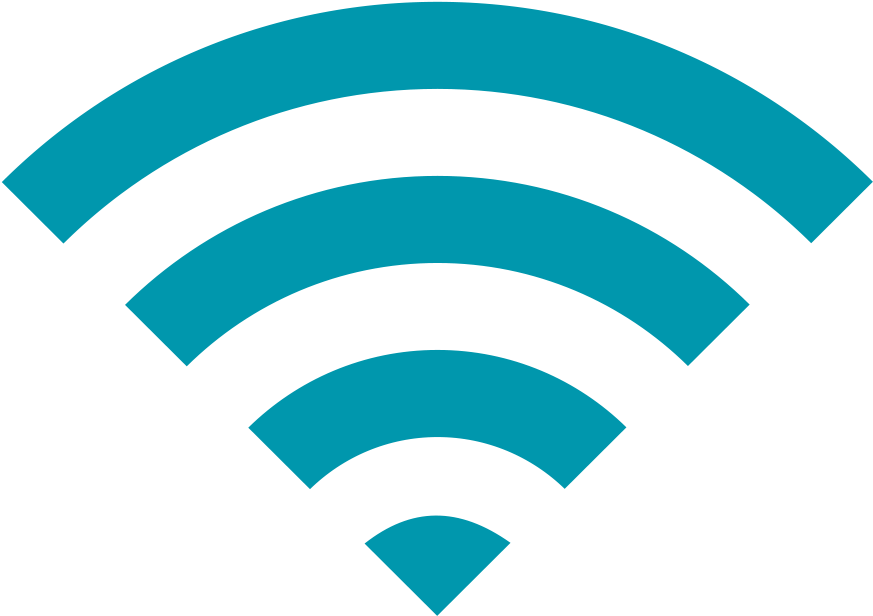 Wifi - Black Silhouette Mobile Phone (2100x819), Png Download