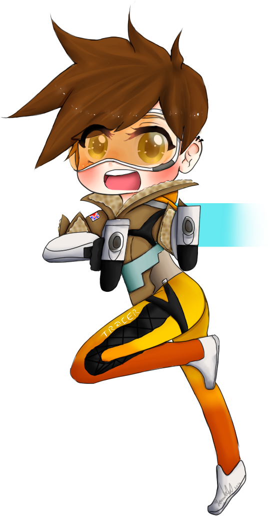 Overwatch Tracer Png - Drawing (659x1048), Png Download