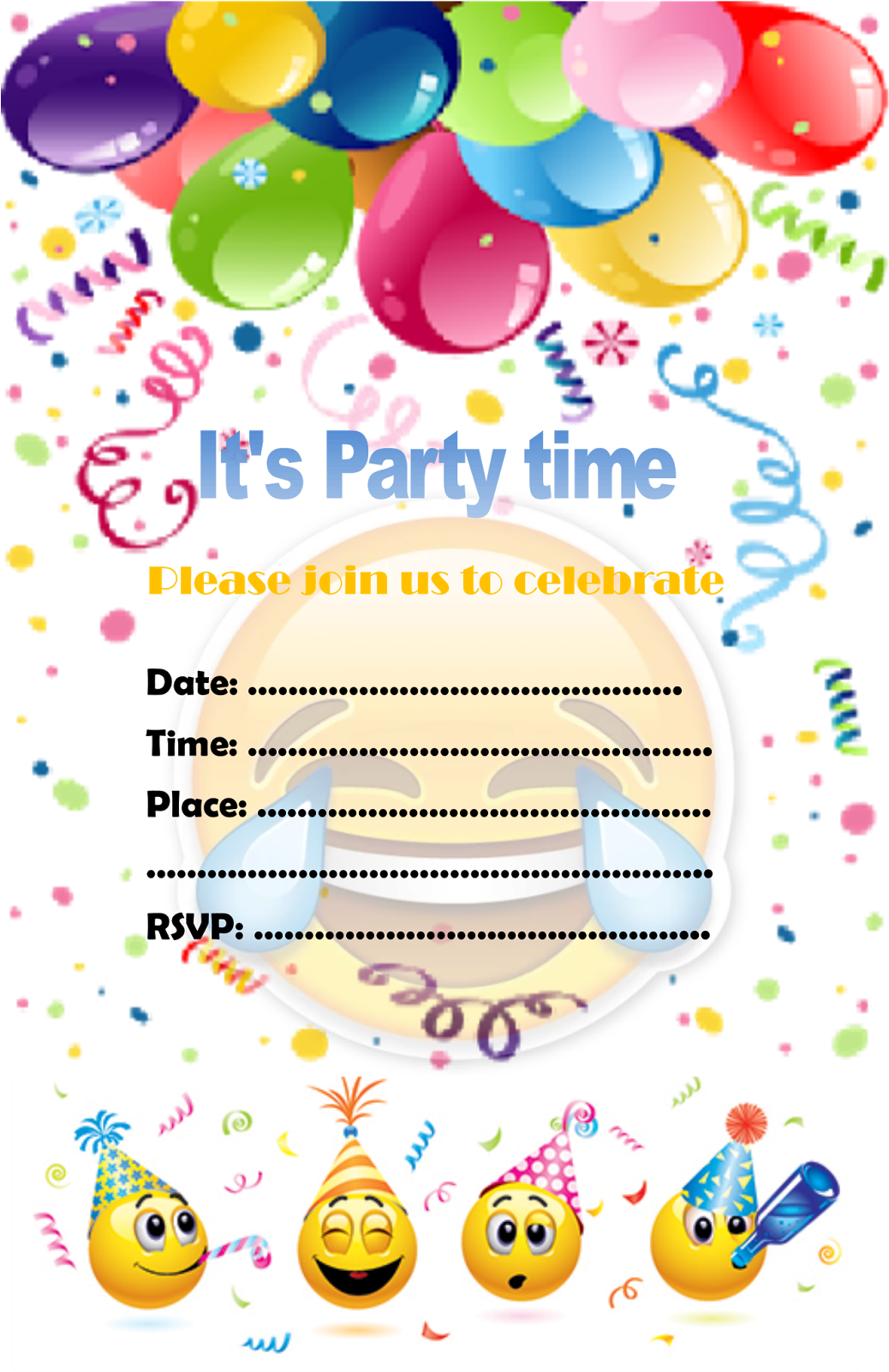 Invitaciones De Emoji - Happy Birthday Wishes (1055x1600), Png Download