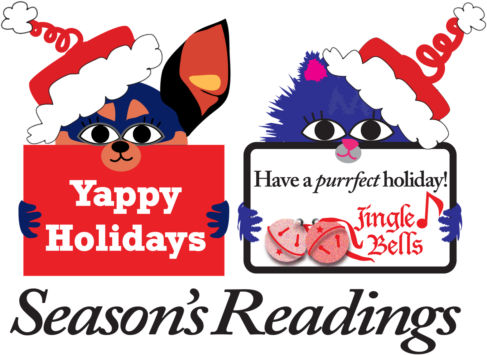 Dog And Cat Greetings - Santa Dog Tile Coaster (1600x1216), Png Download