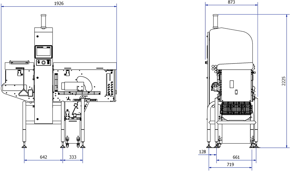 Sistema De Inspección Por Rayos X X33 Para Productos - Diagram (1000x600), Png Download