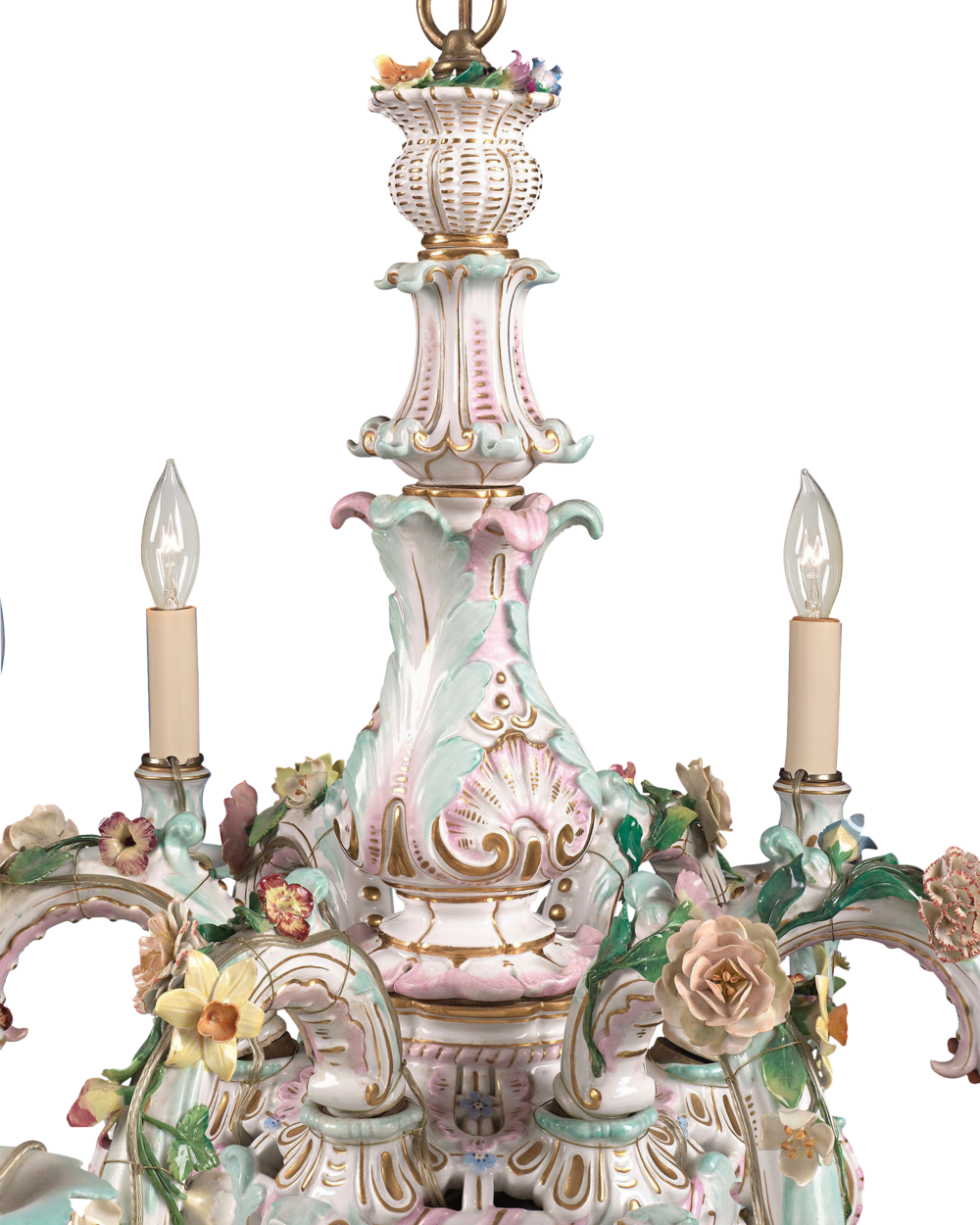 Meissen Porcelain 6-light Chandelier - Lampshade (1000x1250), Png Download