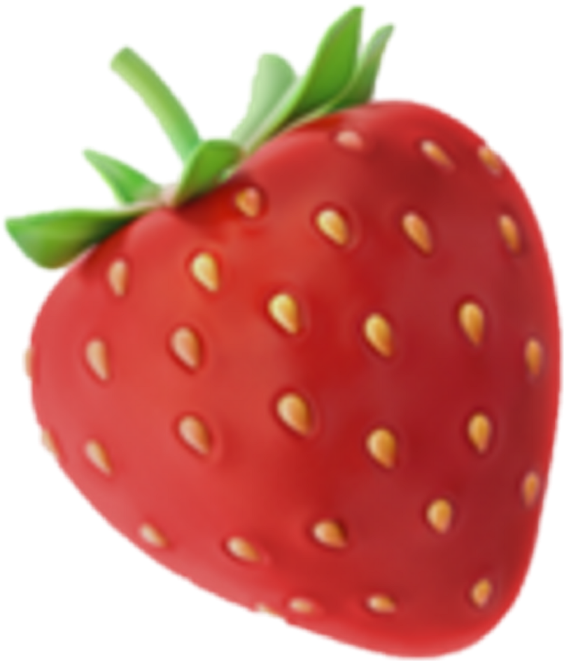 Iphone Ipohoneemoji Emoji Emojis Emojisiticker - Strawberry Emoji Transparent (1024x1024), Png Download