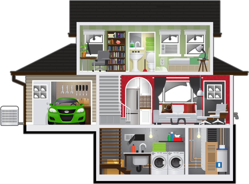 Frost King House - Floor Plan (836x619), Png Download