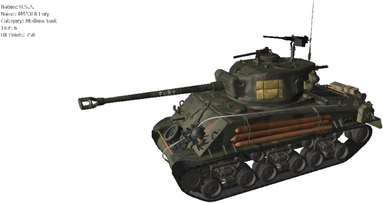 Http - //media-curse - Cb9a71183a31 - World Of Tanks M4a3e8 Fury Skin (1024x611), Png Download