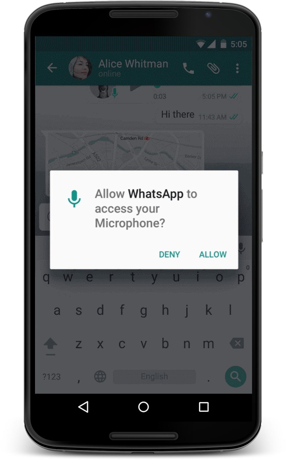Android M - Android Camera Permission Dialog (991x1600), Png Download