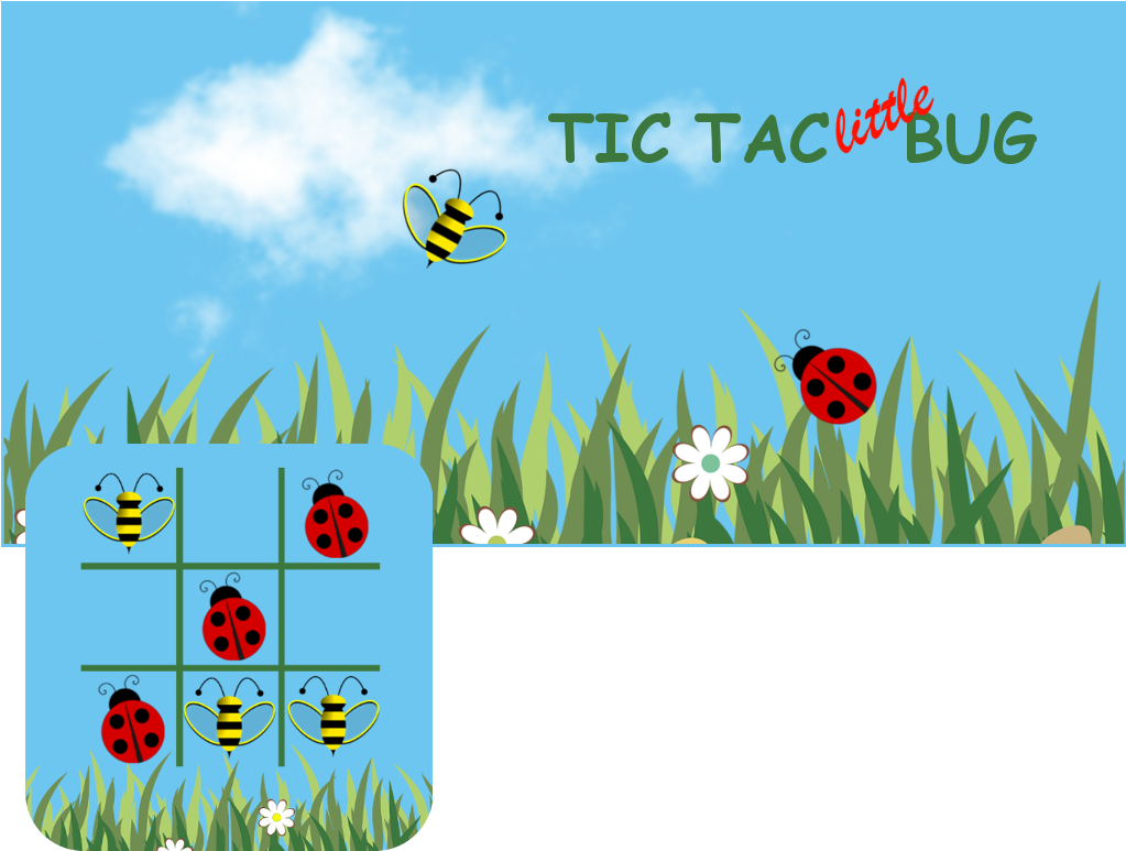 Tic Tac Little Bug Puzzle Is A Classical Puzzle Game - Illustration (1024x800), Png Download