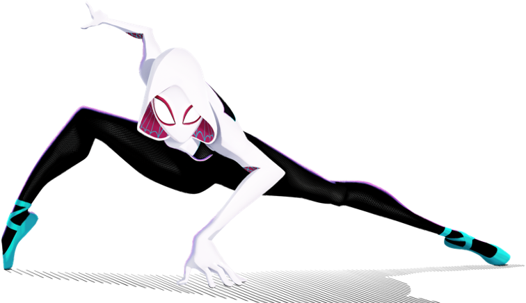 Into The Spider Verse, The Movie ©2018 Spai - Spider Gwen Ballet Shoes (756x436), Png Download