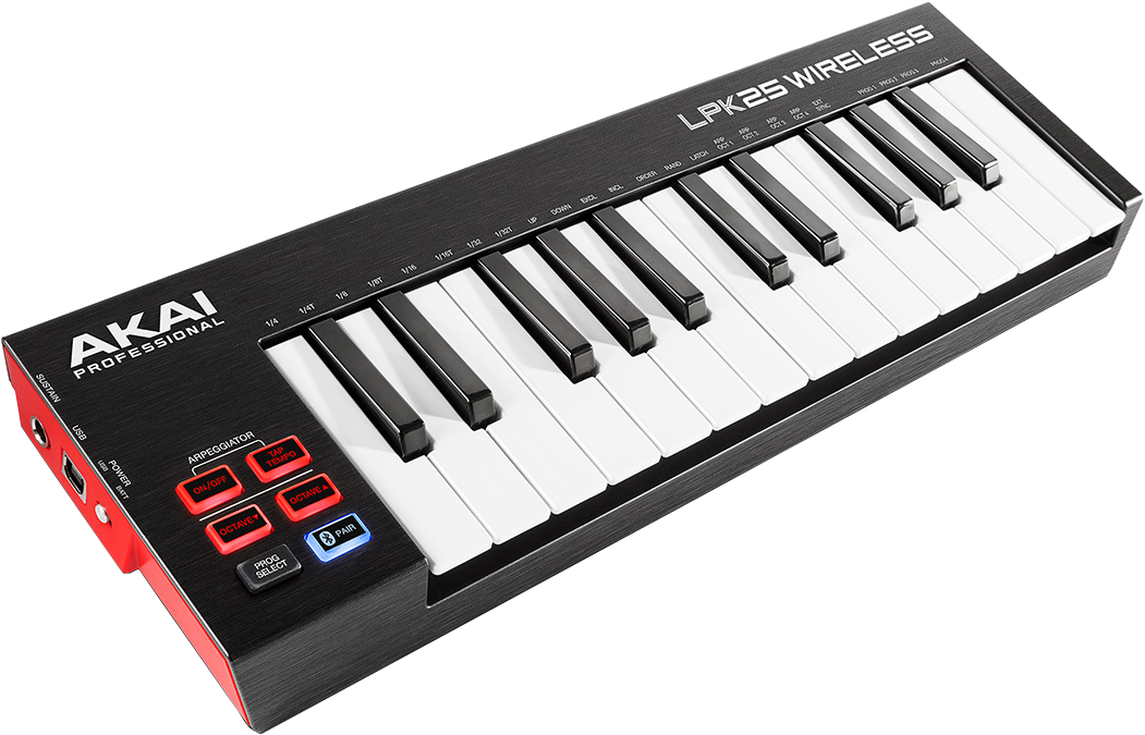 Don't Let Wires Tie You Down - Akai Lpk 25 Wireless Usb And Bluetooth Midi Keyboard (1200x750), Png Download