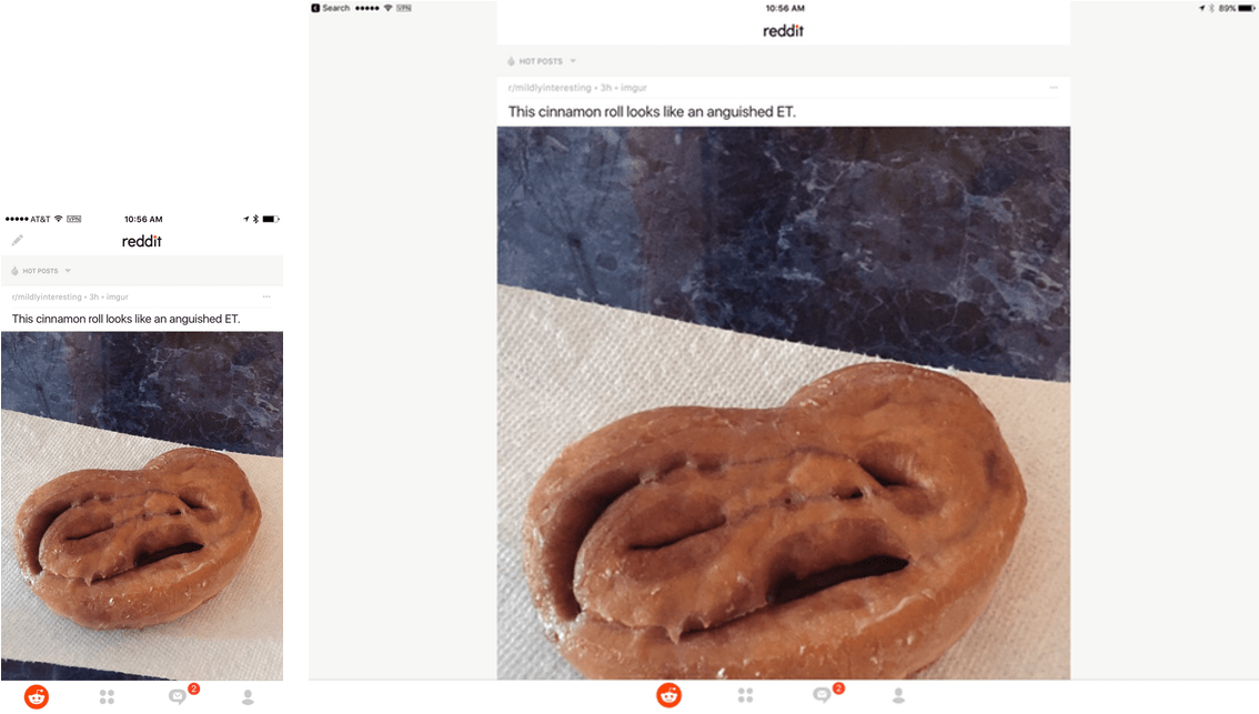 Reddit's Ipad Version Adds Wide Margins To The Content - Mildlyinteresting Reddit (1536x642), Png Download