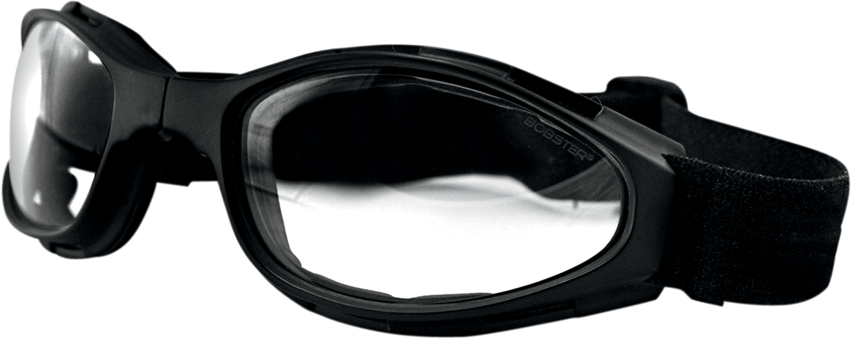 Motorcycle Rain Glasses - Bobster Crossfire Goggles Clear (1200x478), Png Download