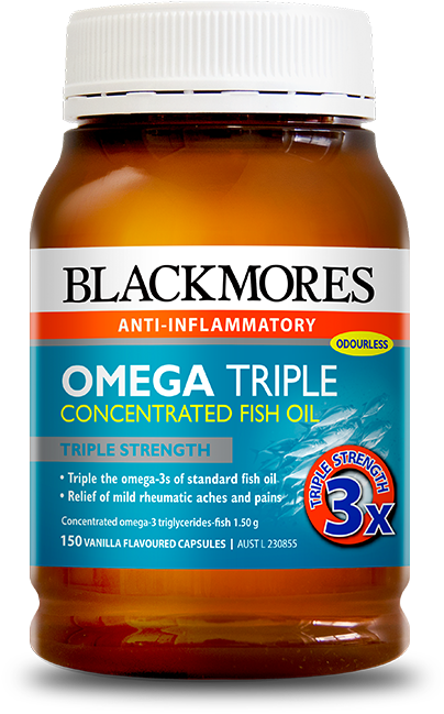 Blackmores Triple Fish Oil (524x690), Png Download