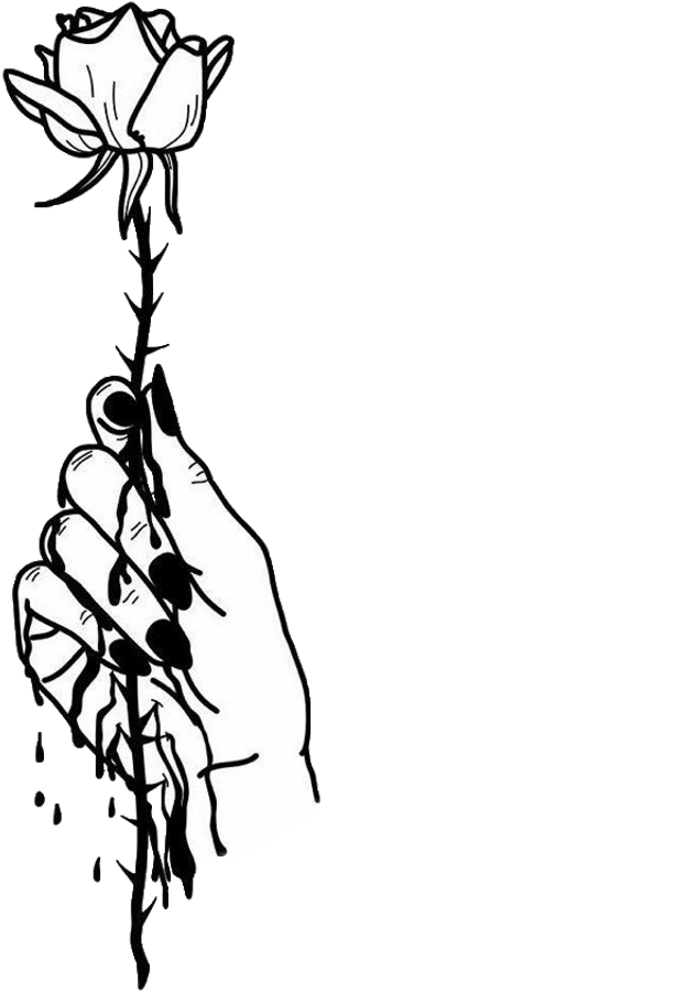 Tumblr Arm Arms Rose Roses Flower Flowers Blackandwhite - Poetry (1024x1024), Png Download