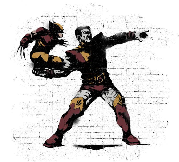 Man I Really Want To See Lio Rush And Braun Interact - Wolverine Colossus Fastball Special Gif (799x706), Png Download