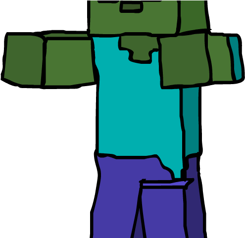 Minecraft Clipart Zombie Running - Minecraft Characters To Draw (640x480), Png Download