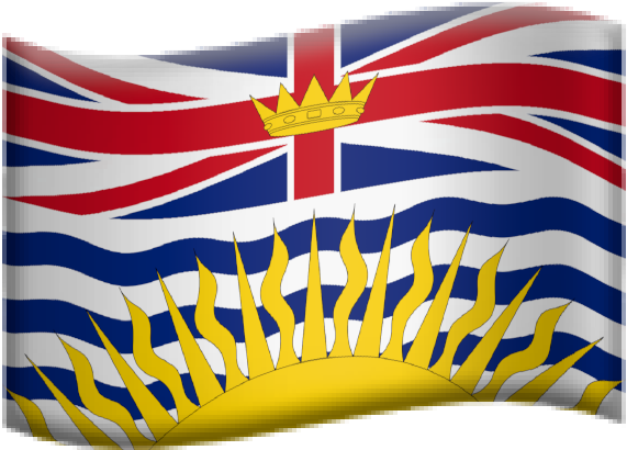 British Columbia - Beautiful British Columbia Flag (640x640), Png Download