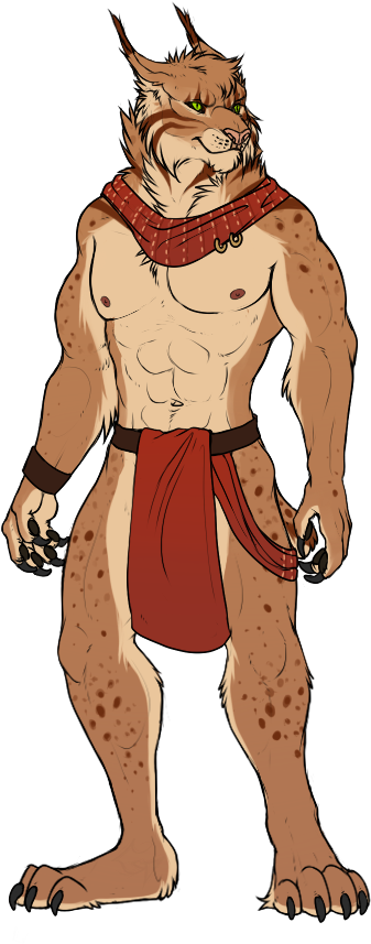 Koda In The Attire Of The Caracals - Illustration (432x875), Png Download
