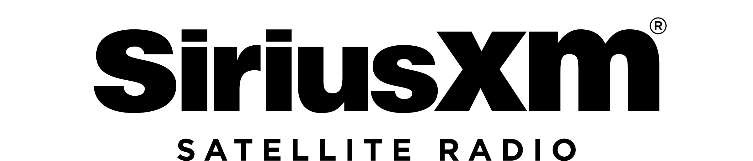 Siriusxm Logo Black And White - Siriusxm Onyx Ez With Vehicle Kit & Sxabb2 Portable (2400x515), Png Download