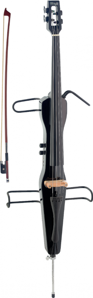 Stagg Ecl 4/4 Bk - Stagg Ecl 4/4 Bk Electric Cello - Black (1400x1000), Png Download