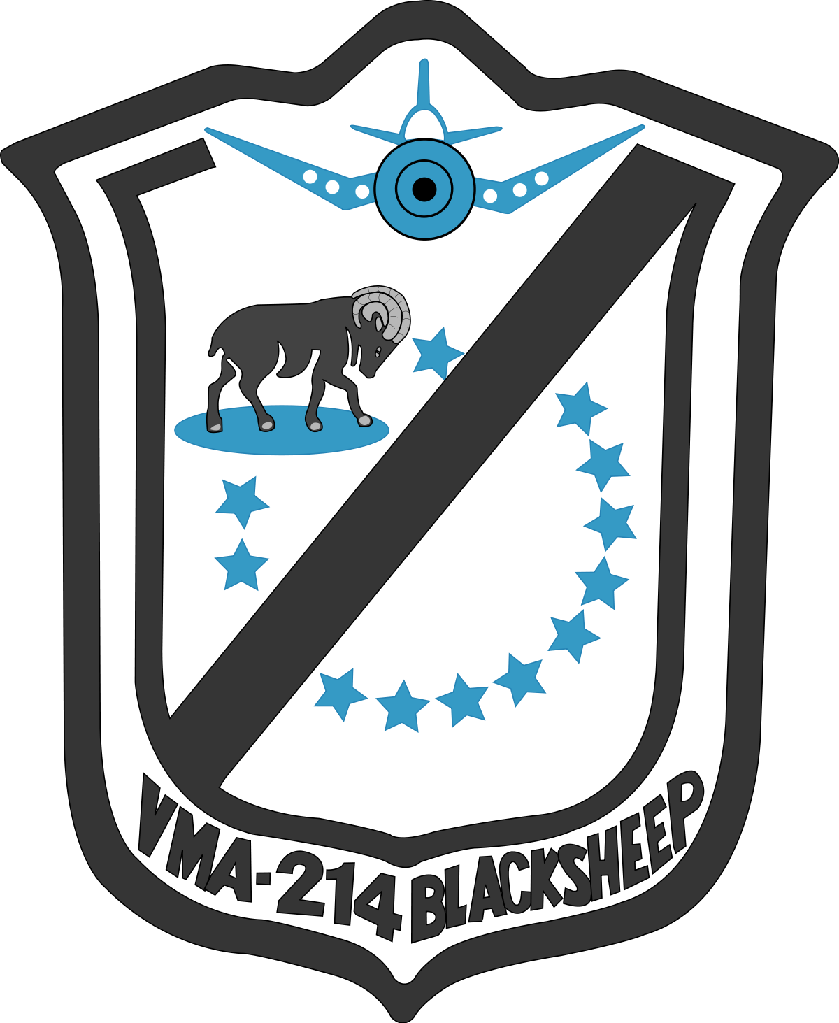 Vma-214 Blacksheep Patch (1200x1463), Png Download