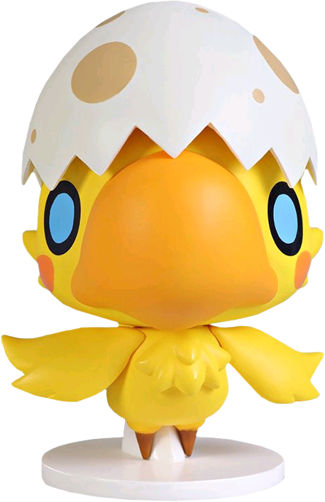 Chocobo Chick Static Arts 4” Mini Figure - World Of Final Fantasy Figure (458x708), Png Download
