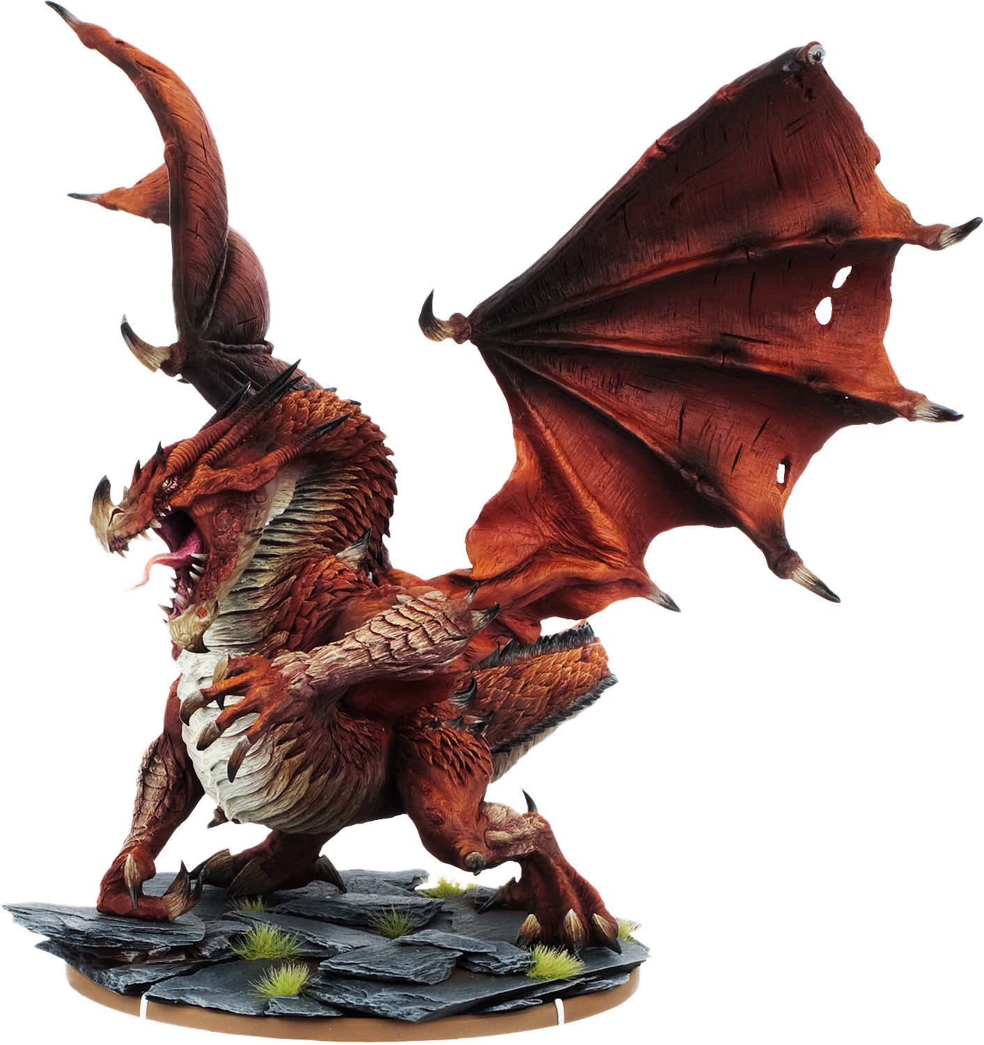Angrislaug, Draiggoch Of Eryri - Huge Resin Dragon Miniature (1413x1500), Png Download
