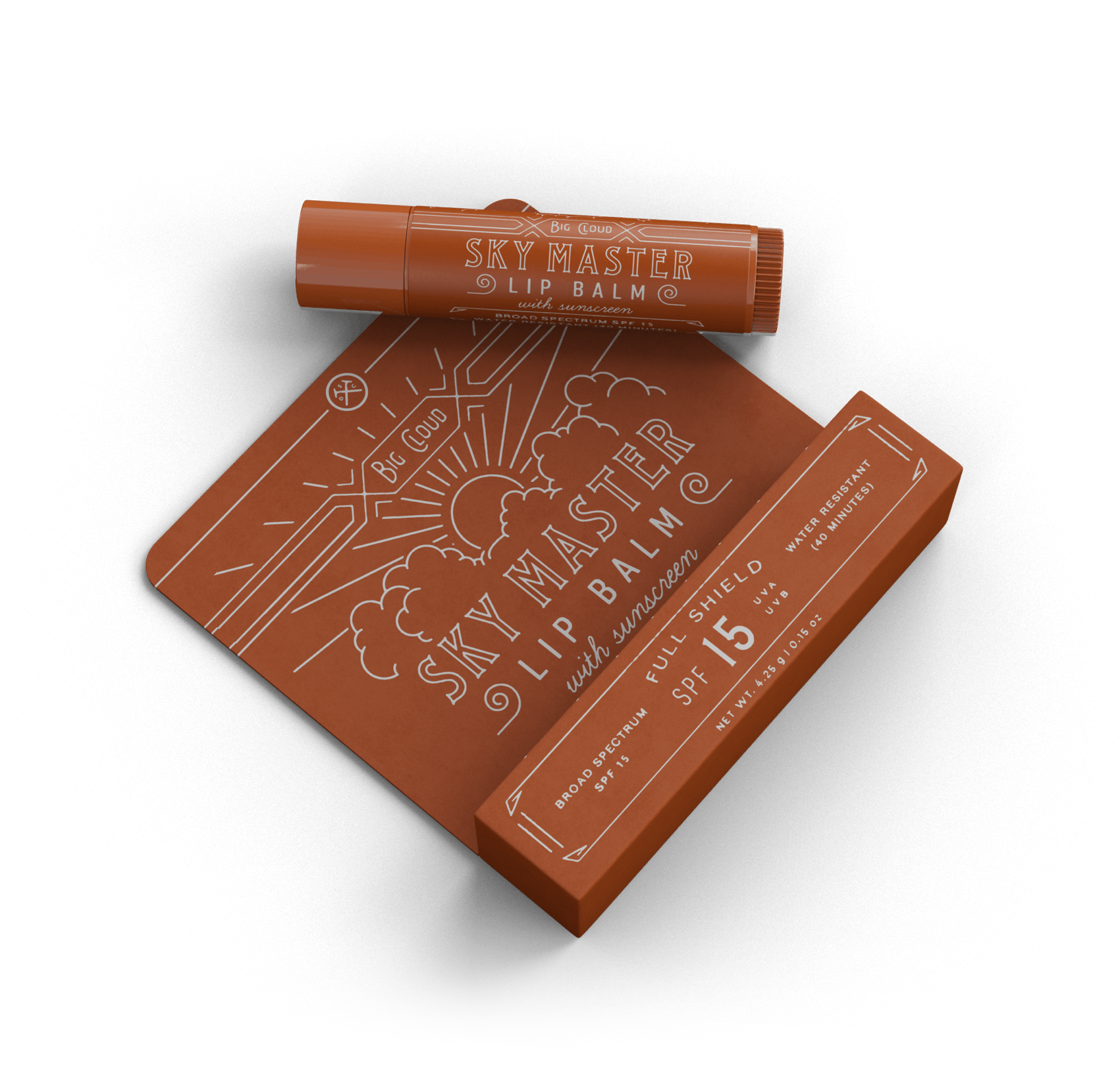 Big Cloud Sky Master Mint Leaf Lip Balm With Sunscreen - Silver (1700x1700), Png Download