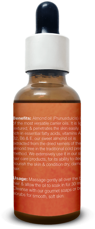 Cold Pressed Sweet Almond Oli Back - Juicy Chemistry Castor Oil (800x800), Png Download