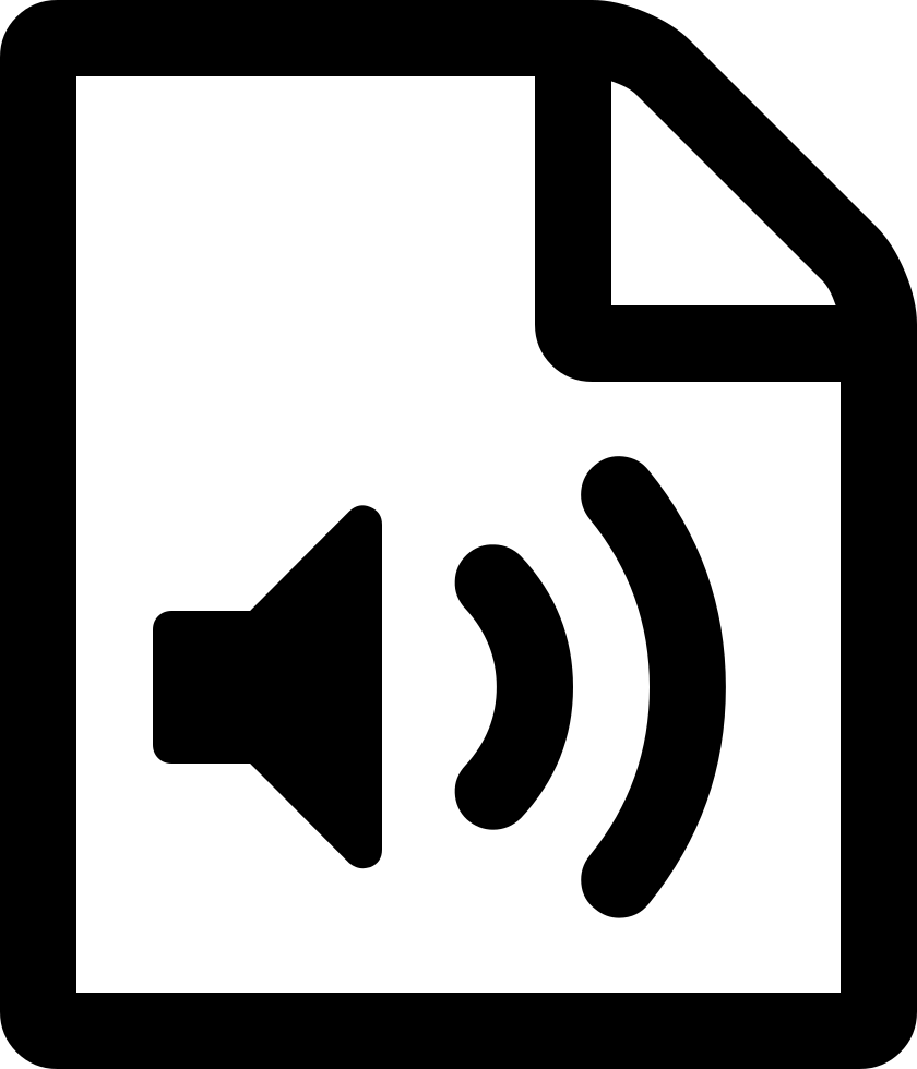 File Audio O Comments - Sound File Icon (840x980), Png Download