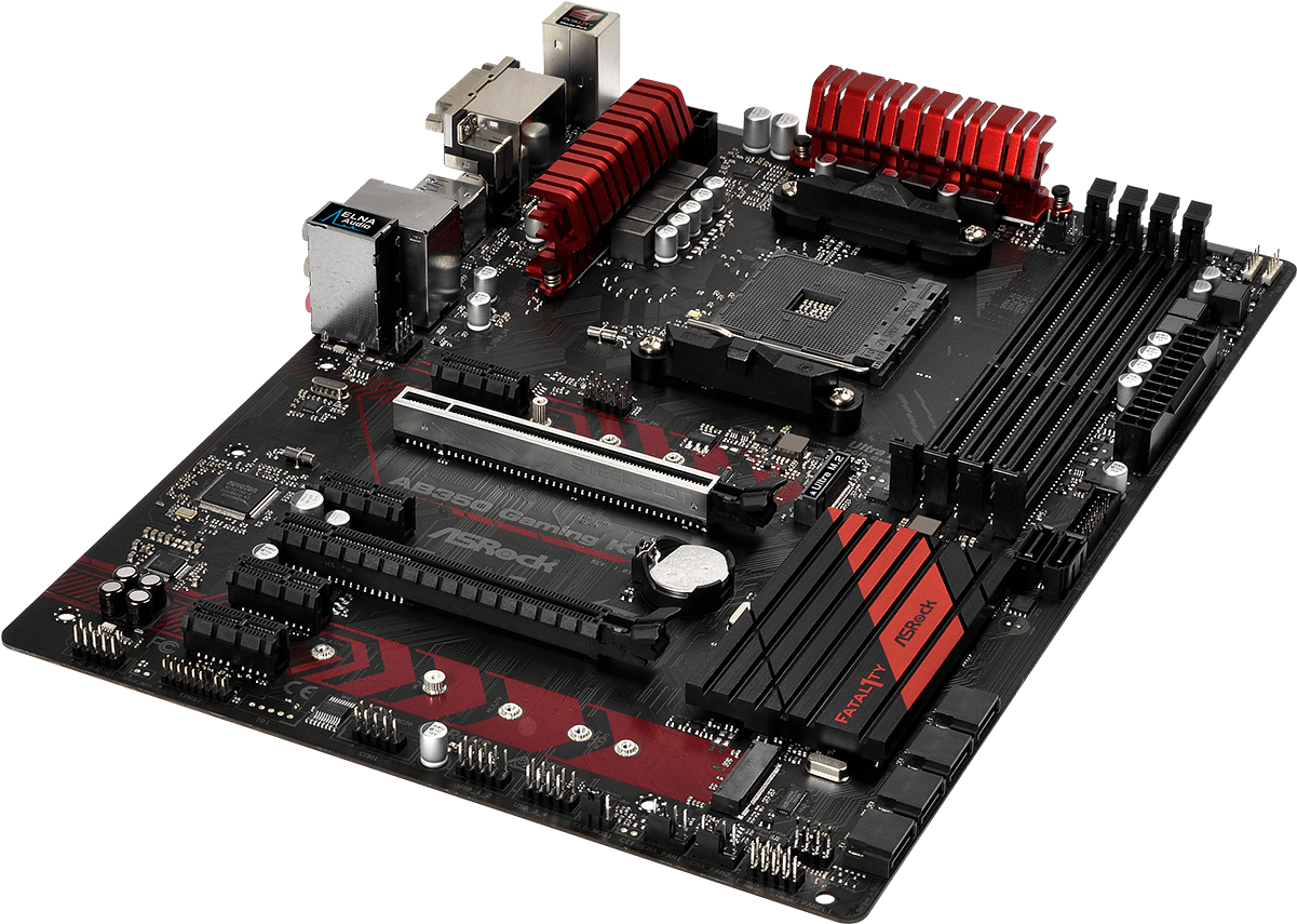 Power To The Cpu Comes Through An 8 Pin 12v Power Connector - Asrock Fatal1ty Ab350 Gaming K4 (1200x1000), Png Download