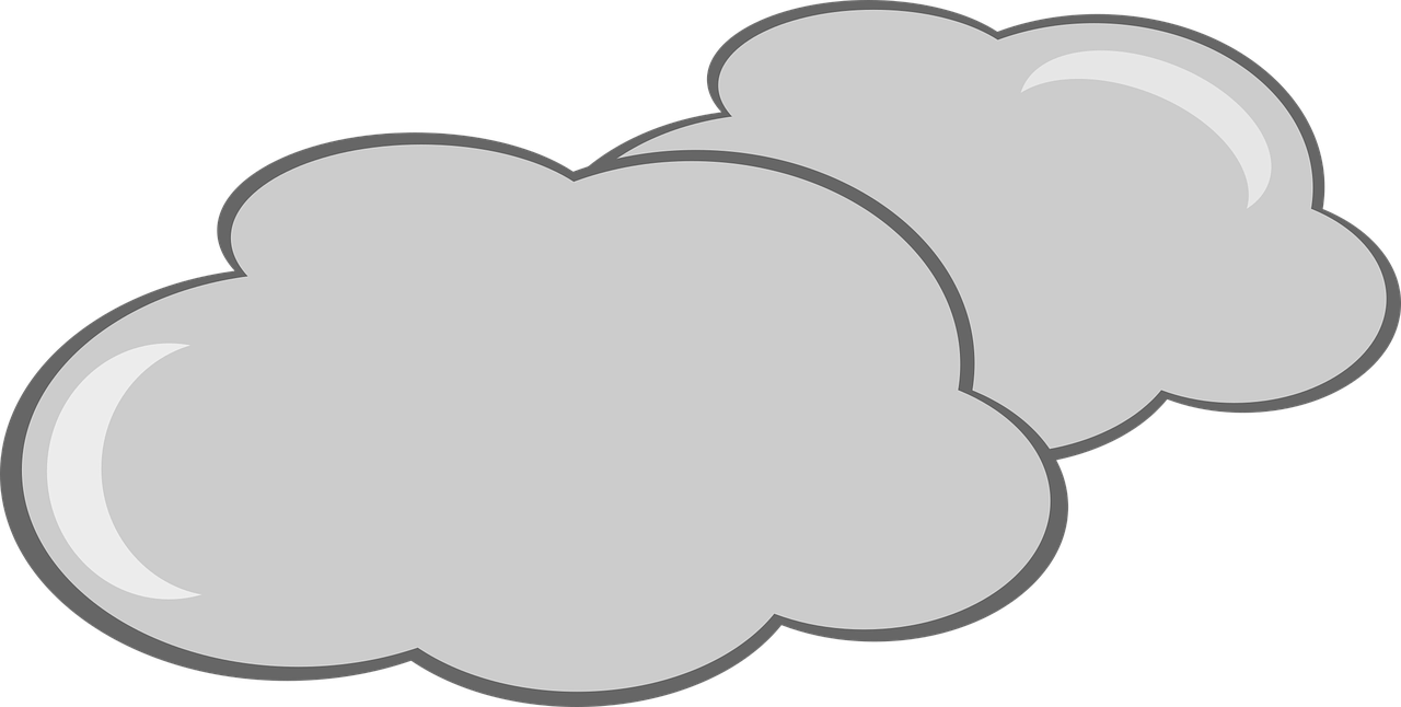 Cloudy Weather Clip Art - Chmury Rysunek (1280x646), Png Download