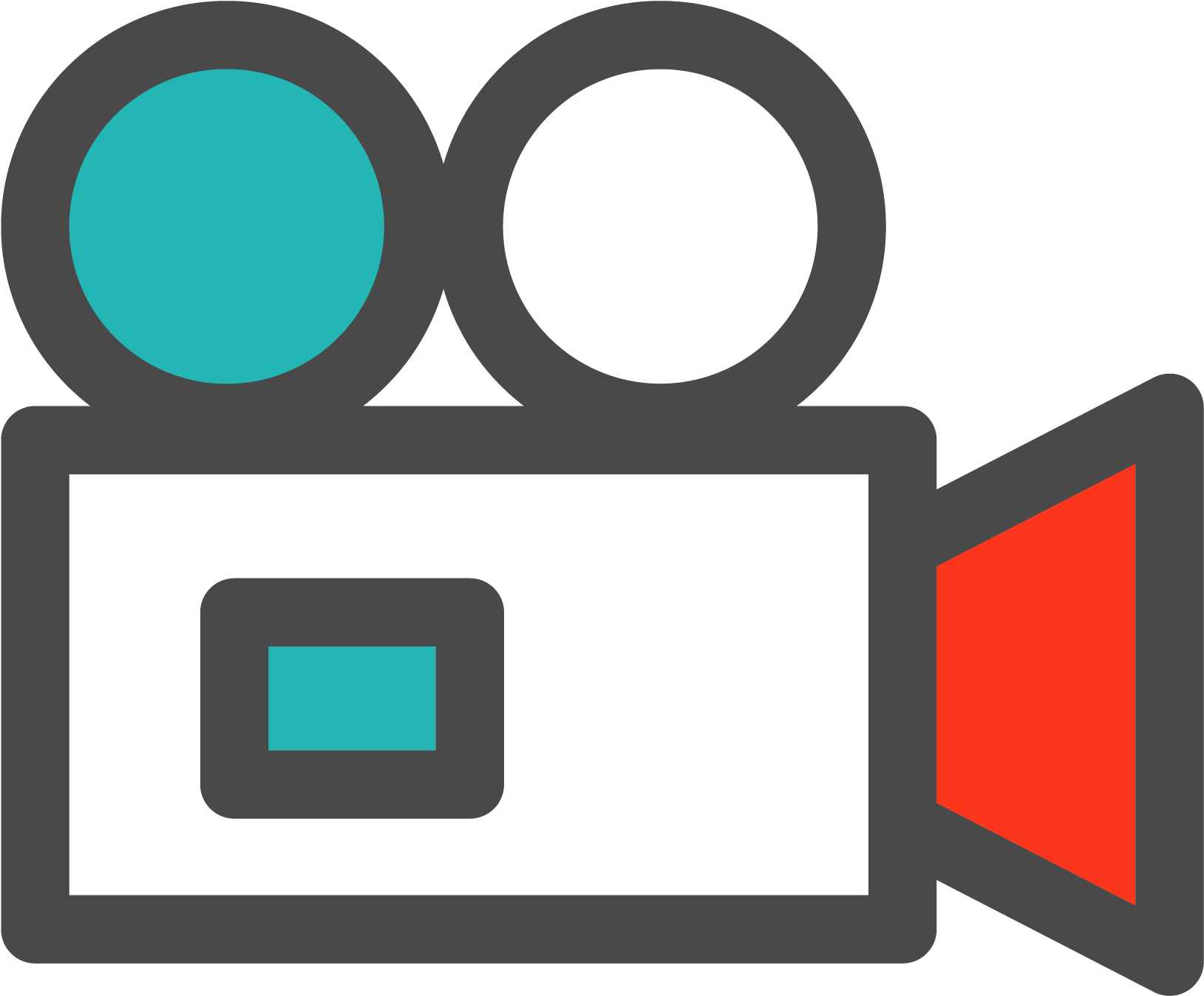 Video Cameras Computer Icons Film - Video Camera Icons Png Free (1636x1636), Png Download