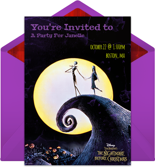 The Nightmare Before Christmas Online Invitation - Nightmare Before Christmas (650x650), Png Download