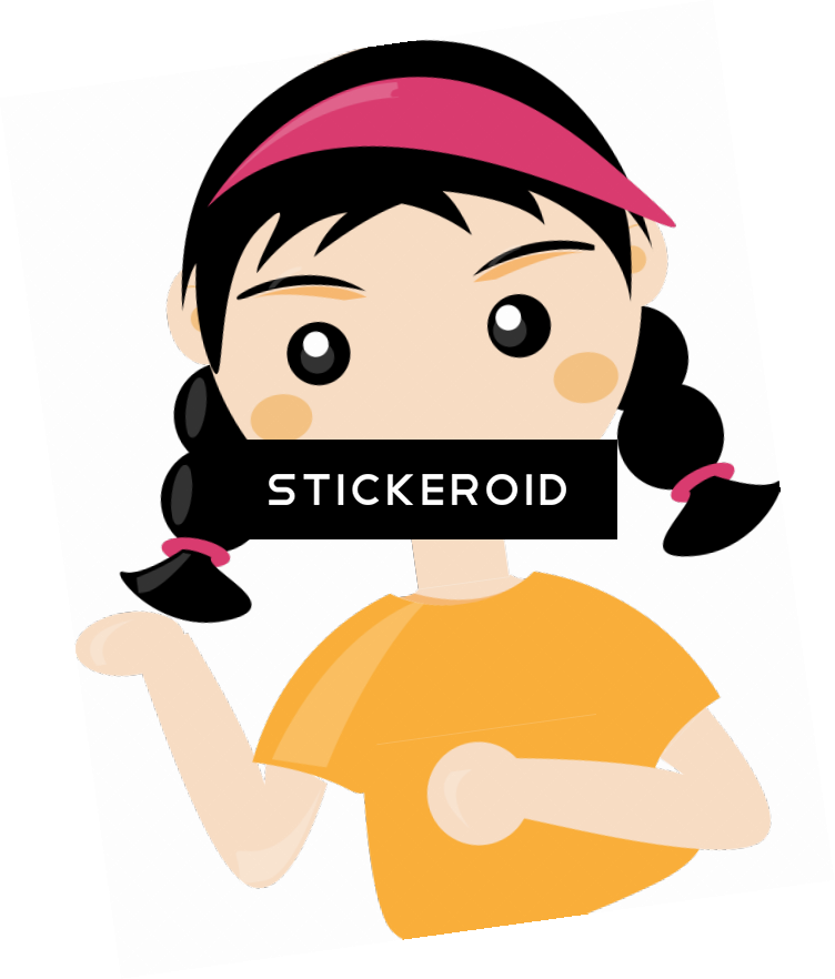 Cute Cartoon Girl - Portable Network Graphics (752x882), Png Download