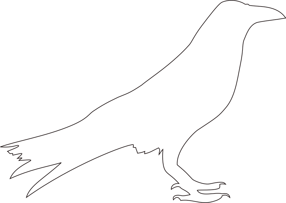 Dove Outline 17, Buy Clip Art - Outline Picture Of Crow (960x683), Png Download