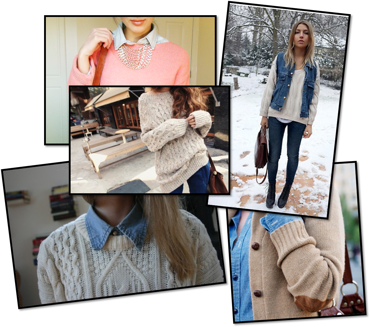 Combining - Chunky Vintage Sweaters Lot Of 3 (1248x1104), Png Download