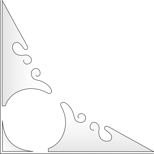 Corner Flourish Png Vector - Top And Bottom Left Corner Tribal (600x600), Png Download