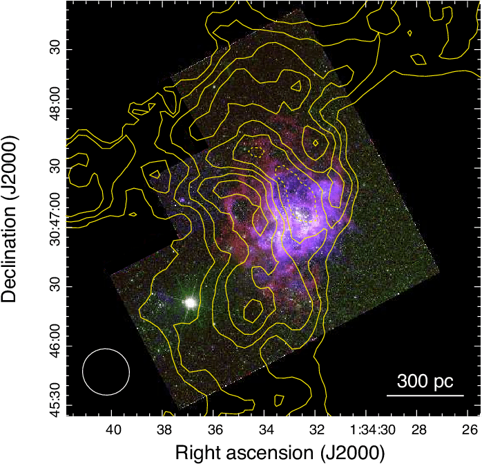 Composite Image Of Ngc 604 Taken With The Hst Wide-field - Wide Field And Planetary Camera 2 (704x677), Png Download
