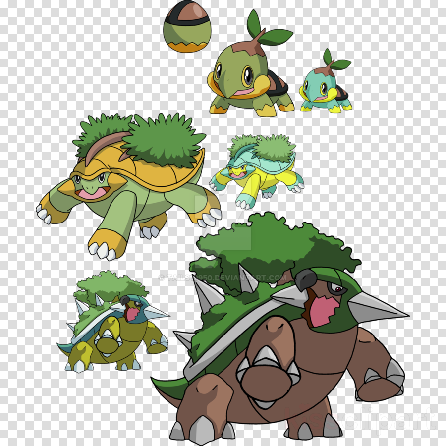 Shiny Turtwig Evolution Clipart Turtwig Pokémon Universe - Pokemon Go Turtwig Evolutions (900x900), Png Download