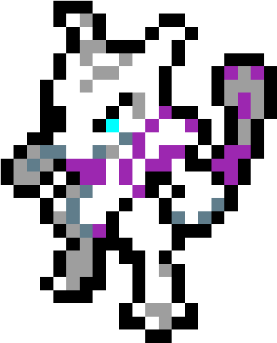 Random Image From User - Mega Mewtwo X Pixel Art (592x592), Png Download