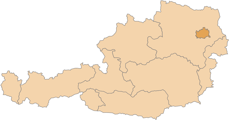 Https - //commons - Wikimedia - Org/wiki/file - Flag - Wien Österreich Map (1000x550), Png Download