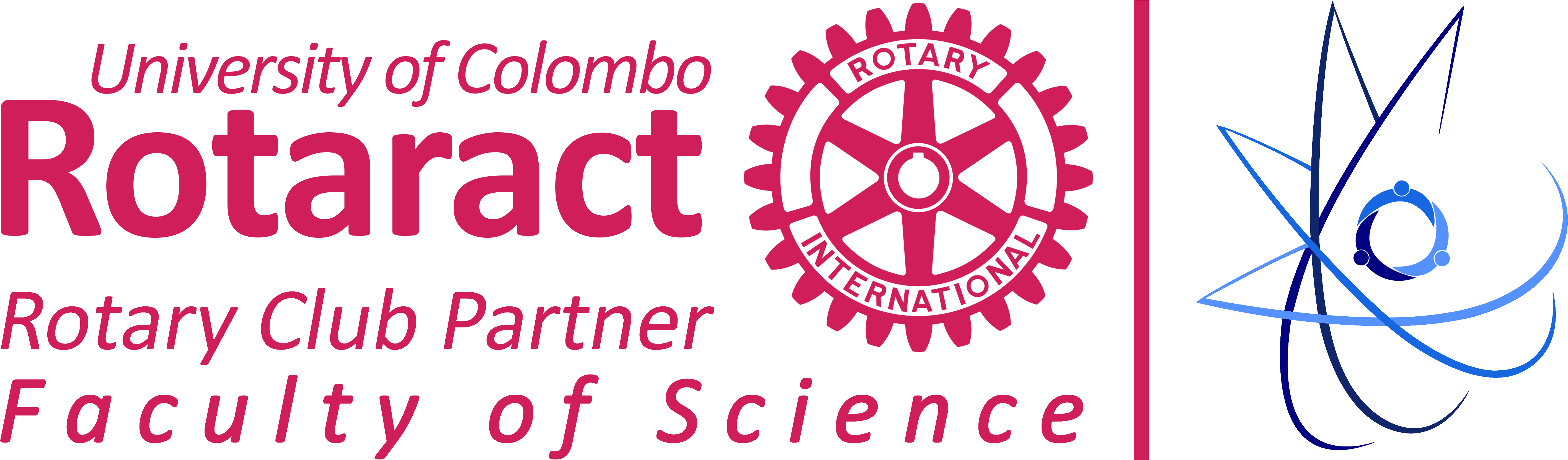 Rotaract Club Of Faculty Of Science, University Of - Rotary Logo 2018 19 (6000x2029), Png Download