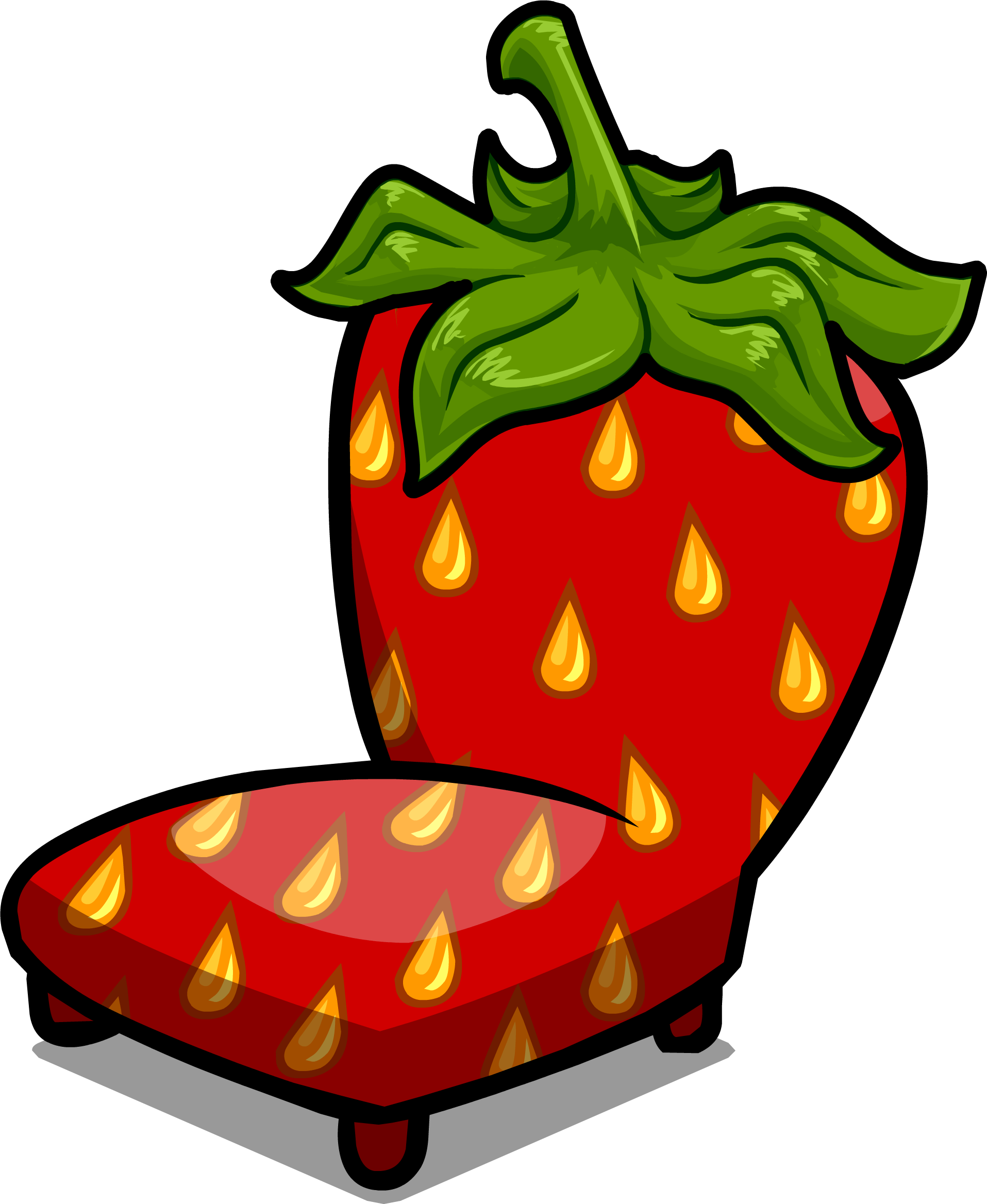 Strawberry Seat Sprite 002 - Strawberry (1915x2336), Png Download